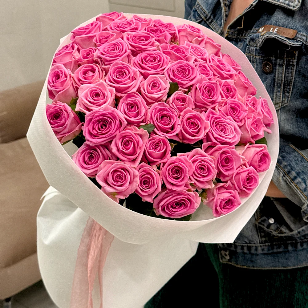 51 розовая роза