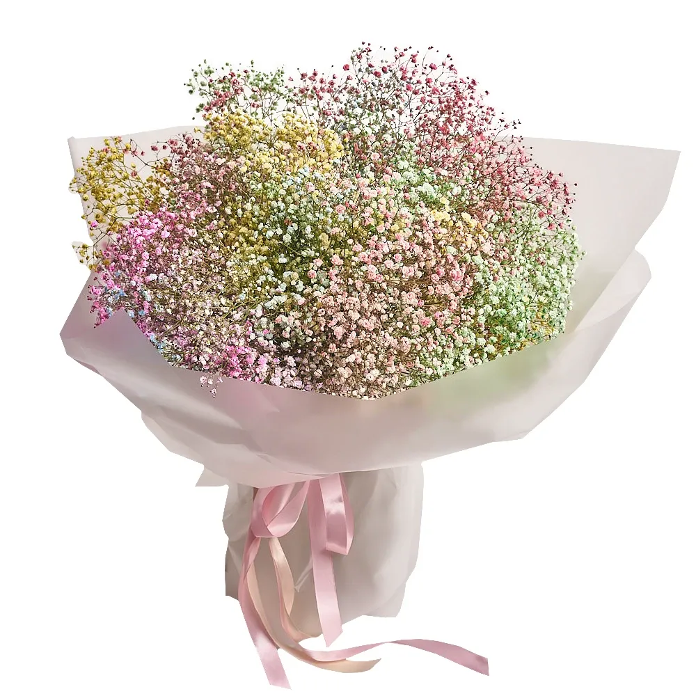 Букет из разноцветной гипсофилы
