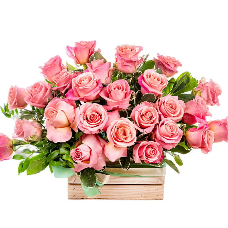 Композиция из розовых роз